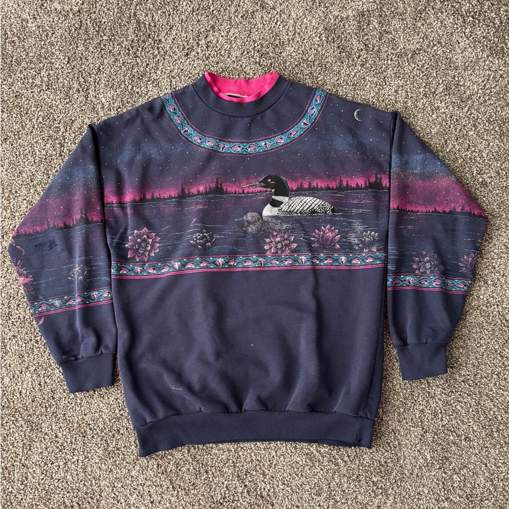 Vintage Loon Sunset Minnesota Sweatshirt